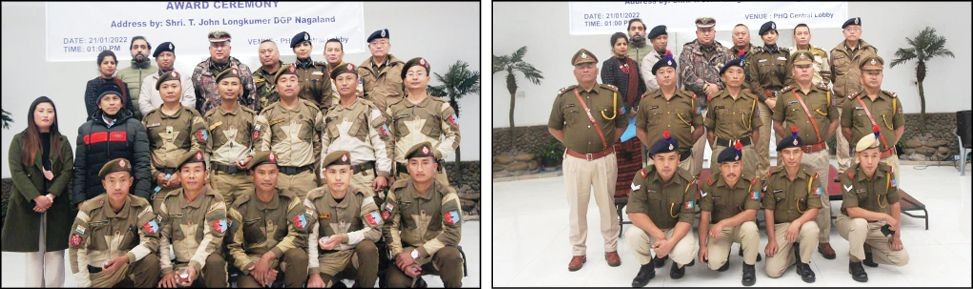 The Nagaland Police officers and personnel who were awarded and given out-of-turn promotions on January 21.